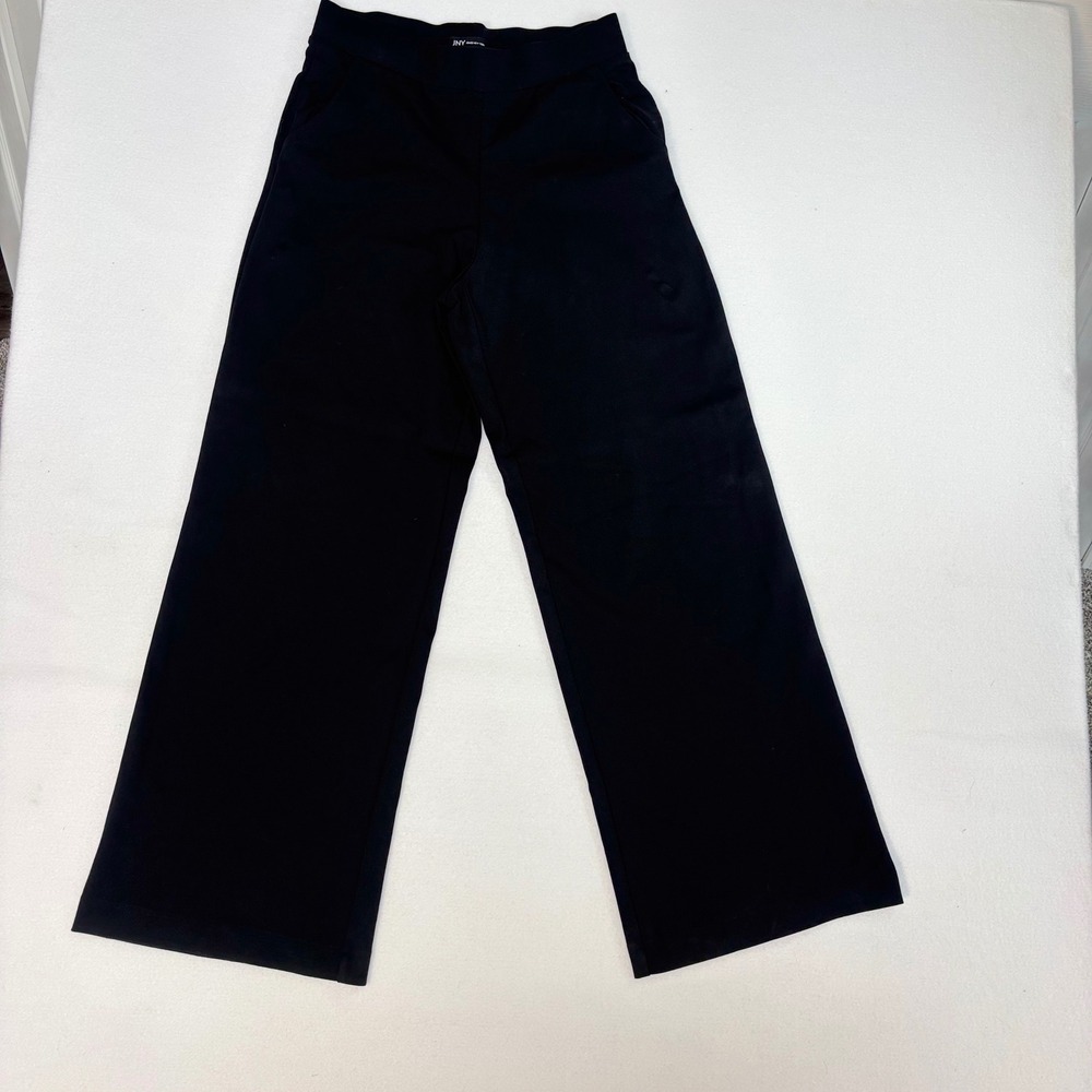 Jones New York JNY Womens Black Wide Leg Stretch Ponte Knit Trousers Pants Med